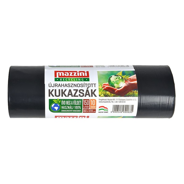 Kukazsák újrahasznosított MAZZINI 150L 10 db/tekercs