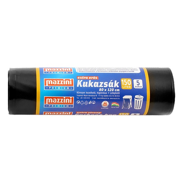 Kukazsák MAZZINI Premium extra erős 150L 5 db/tekercs