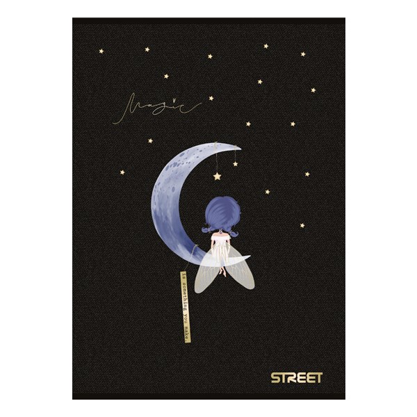 Füzet sima STREET A/4 54 lapos Black&Gold