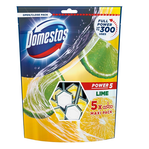 Toalett öblítő DOMESTOS Power5 Lime 5x55g
