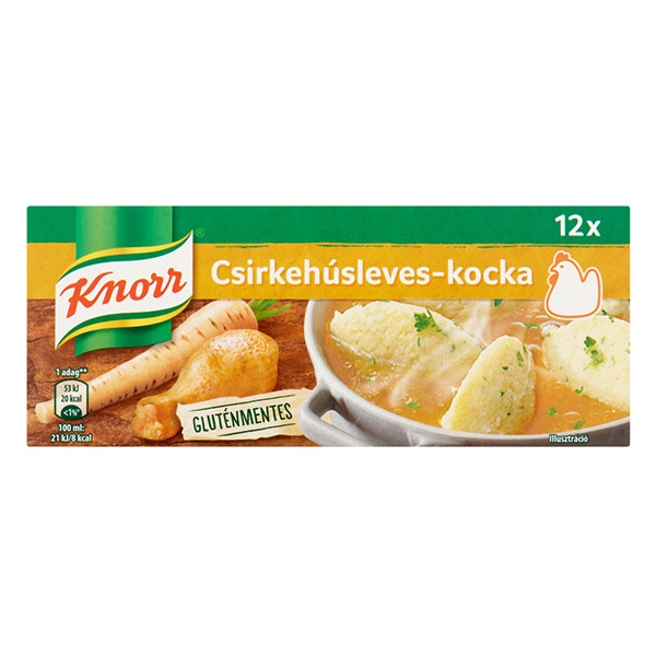 Ételízesítő KNORR Csirkehúsleves-kocka 120g