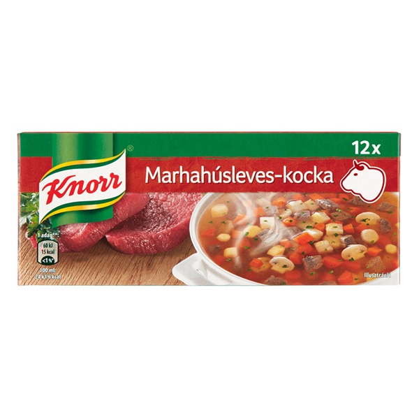 Ételízesítő KNORR Marhahúsleves-kocka 120g