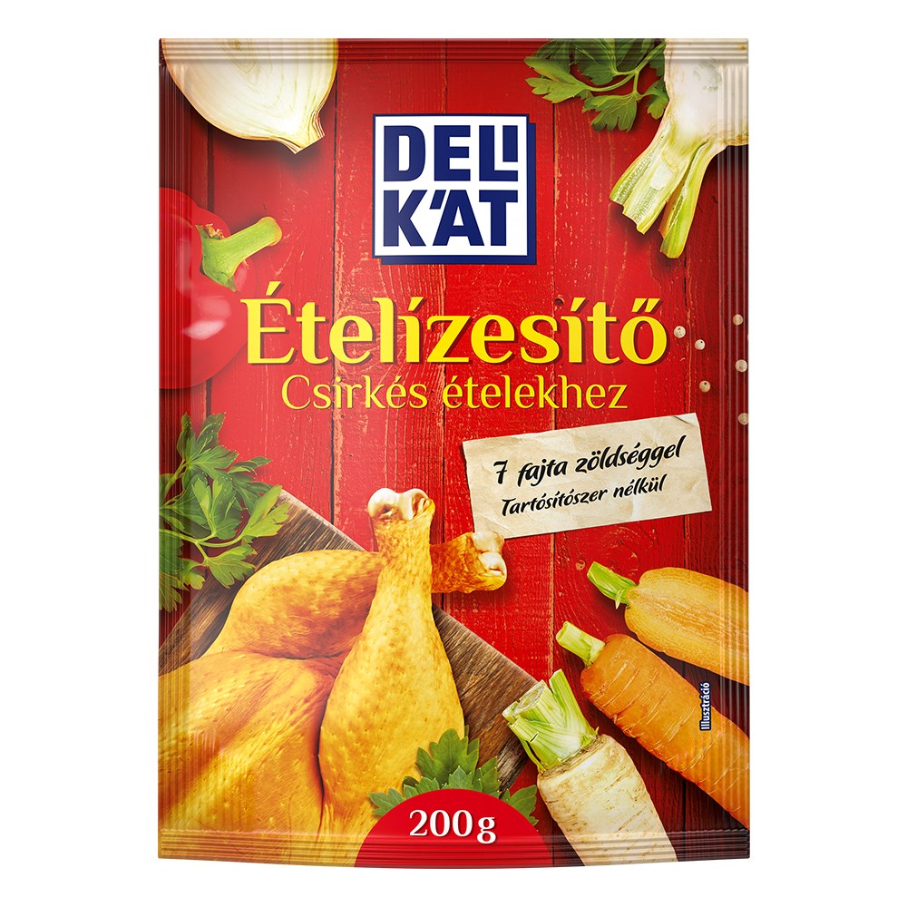 Ételízesítő DELIKÁT jódozott sóval csirkés ételekhez 200 g