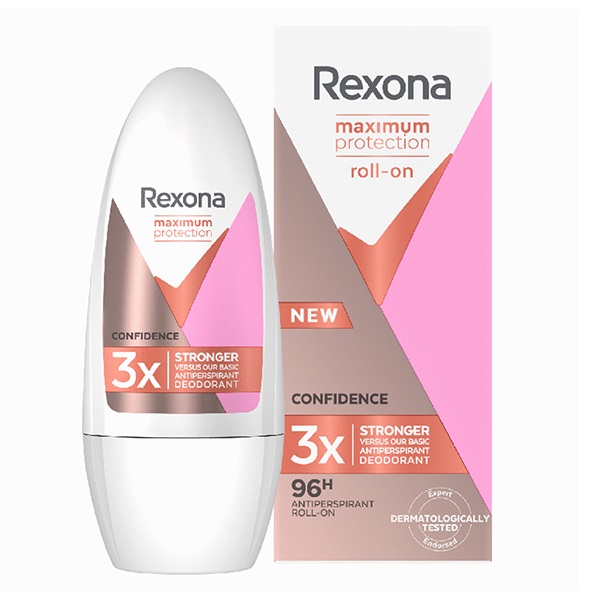 Izzadásgátló deo roll-on REXONA Maximum Protection Confidence 50ml