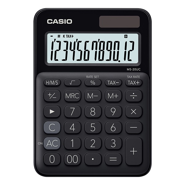 Számológép asztali CASIO MS 20 UC 12 digit fekete