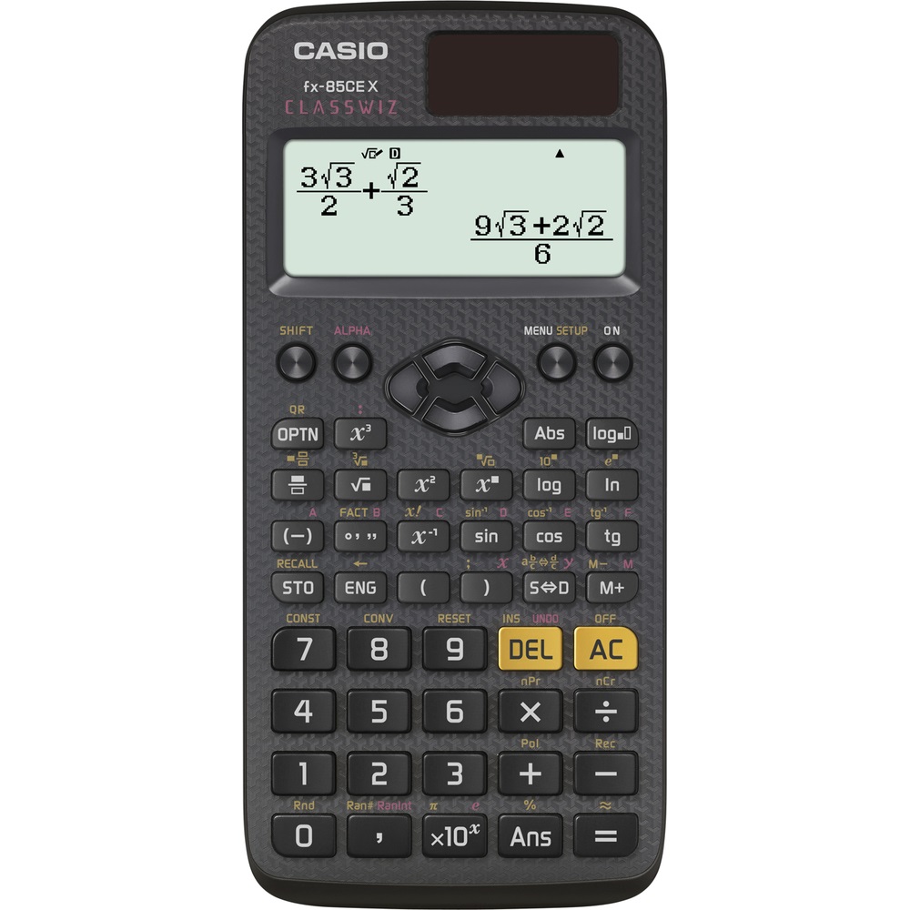 Számológép tudományos CASIO FX 85 CE X 379 funkciós 4 soros 16 digites fekete