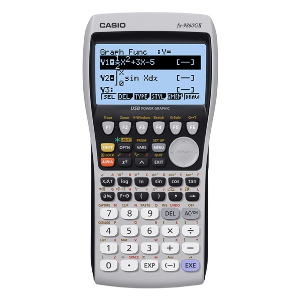 Számológép tudományos CASIO FX 9860 GII 2900 funkciós grafikus 10 digites szürke