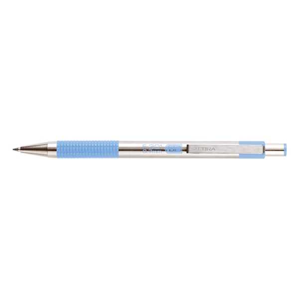 Golyóstoll ZEBRA F-301 fém tollbetéttel pasztell kék
