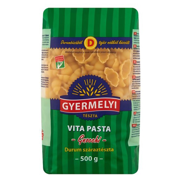 Száraztészta gnocchi GYERMELYI Vita Pasta durum 500g