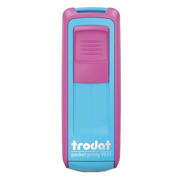 Bélyegző TRODAT Pocket Printy 9511 zseb pink/kék ház