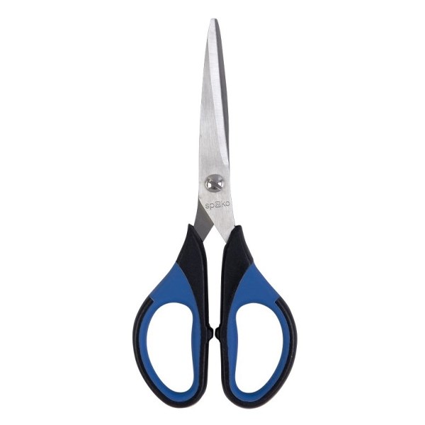 Olló irodai SPOKO Ergonomy 16,5cm szimetrikus kék-fehér