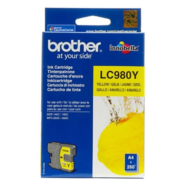 Festékpatron BROTHER LC-980Y sárga