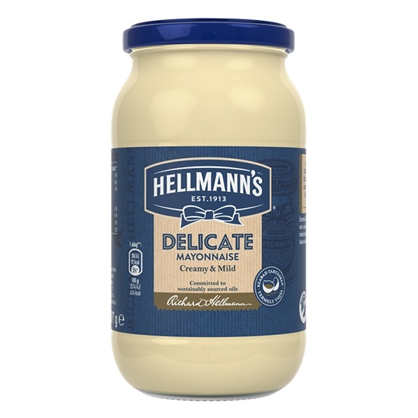 Majonéz HELLMANNS Delicate üveges 397g