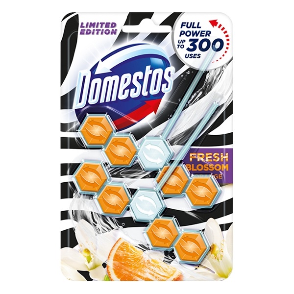 Toalett öblítő DOMESTOS Power5 Limited Edition Orange Blossom 2x55g