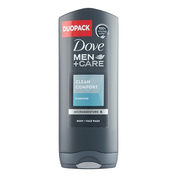 Tusfürdő DOVE Men+Care Clean Comfort Duo 2x400ml