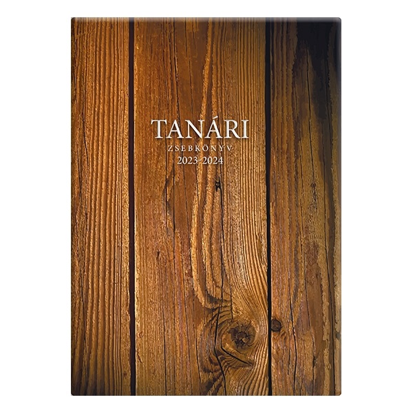 Tanári zsebkönyv TOPTIMER papírborító A/5 heti 150x210 mm Wood 2023-2024