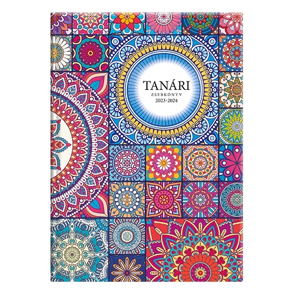 Tanári zsebkönyv TOPTIMER papírborító A/5 heti 150x210 mm Mandala 2023-2024