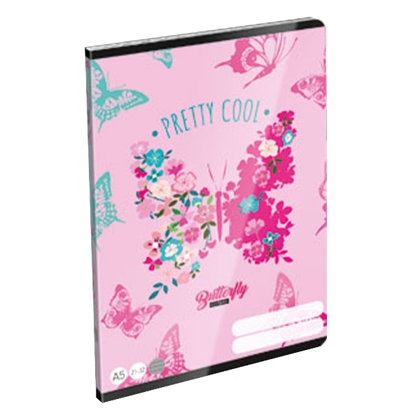 Füzet LIZZY CARD A/5 40 lapos vonalas Lollipop Cute Butterfly