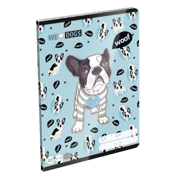 Füzet LIZZY CARD A/5 40 lapos vonalas We Love Dogs Woof