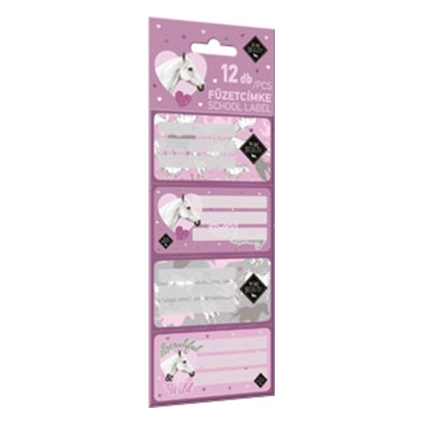Füzetcímke LIZZY CARD  Wild Beauty Purple 12 db címke/csomag