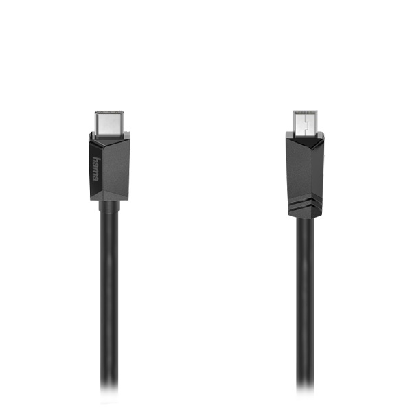 Adatkábel HAMA USB-C/Mini USB 0,75m fekete