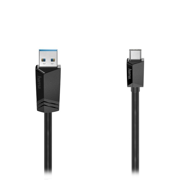 Adatkábel HAMA USB-C/USB-A 0,75m fekete
