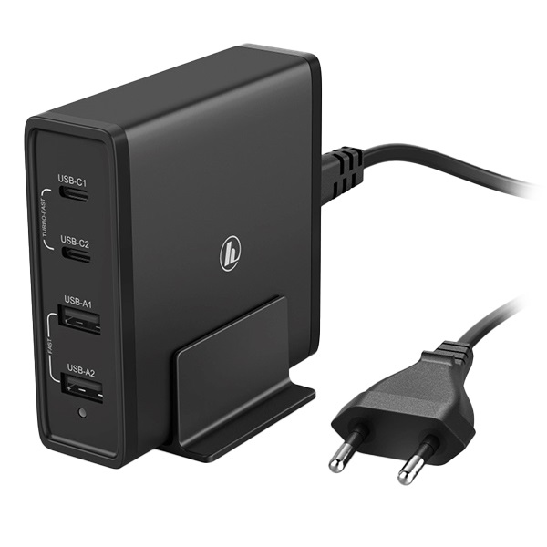 Hálózati adapter HAMA 2xUSB-A + 2xUSB-C 60W fekete