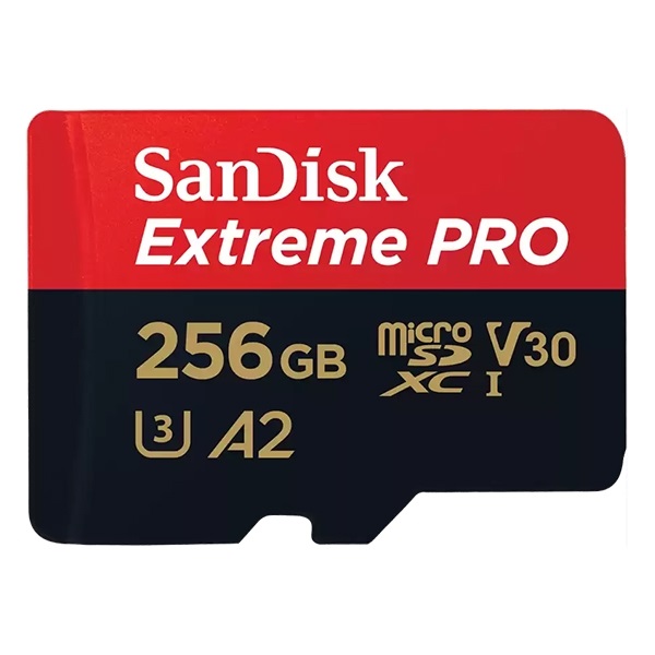Memóriakártya SANDISK microSDXC Extreme PRO U3 V30 256 GB  + adapter