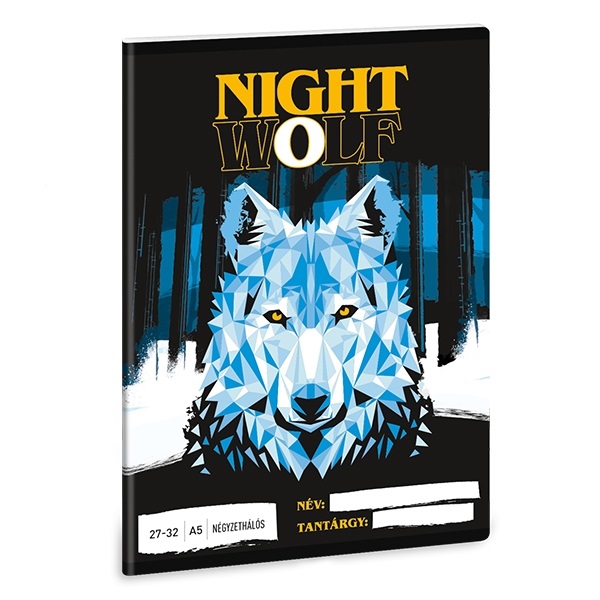 Füzet ARS UNA A/5 32 lapos kockás 27-32 NightWolf