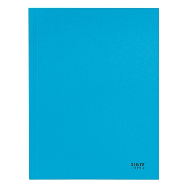 Iratgyűjtő LEITZ Recycle  A/4 3 pólyás karton kék