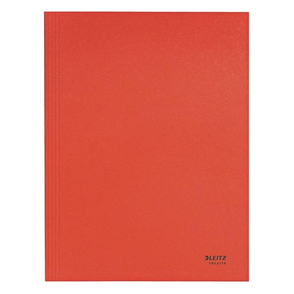 Iratgyűjtő LEITZ Recycle  A/4 3 pólyás karton piros