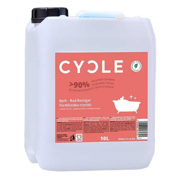 Fürdőszobai tiszítószer utántöltő CYCLE levendula és menta környezetbarát 10L